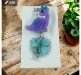 purple dinosaur badge reel