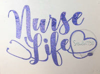Nurse decal, nurse car decal, nurse life, nursing sticker, tumbler decal, nursing decal, glitter decal, pretty nurse decal