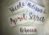 Name decals, name stickers, glitter name decals, personalized decal