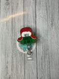 Christmas Badge reel -- nurse gifts