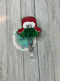 Christmas Badge reel -- nurse gifts
