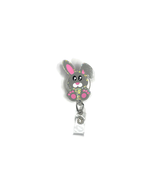 Sitting bunny badge reel — Easter badge reel — Easter nurse gifts –  Studio1930